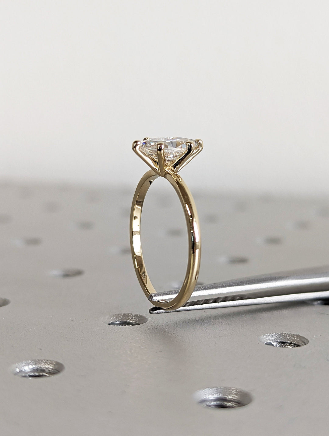 1.0CT Marquise Cut Solitaire Lab Grown Diamond Engagement Ring Minimalist Ring