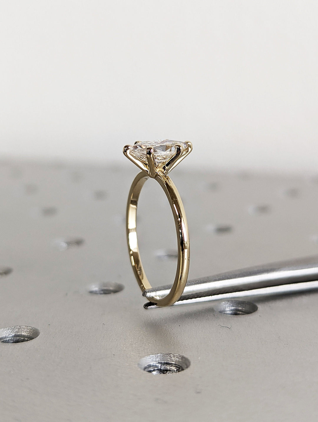 1.0CT Marquise Cut Solitaire Lab Grown Diamond Engagement Ring Minimalist Ring