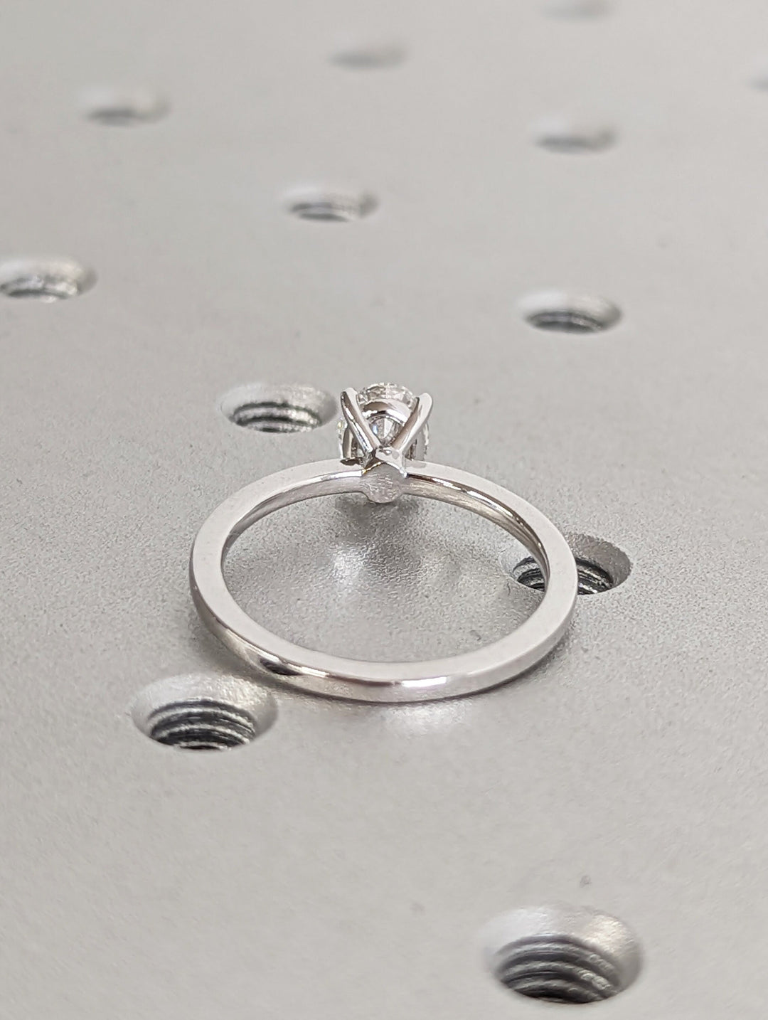 1.0CT Oval Cut Solitaire Lab Grown Diamond Engagement Ring Minimalist Wedding Ring
