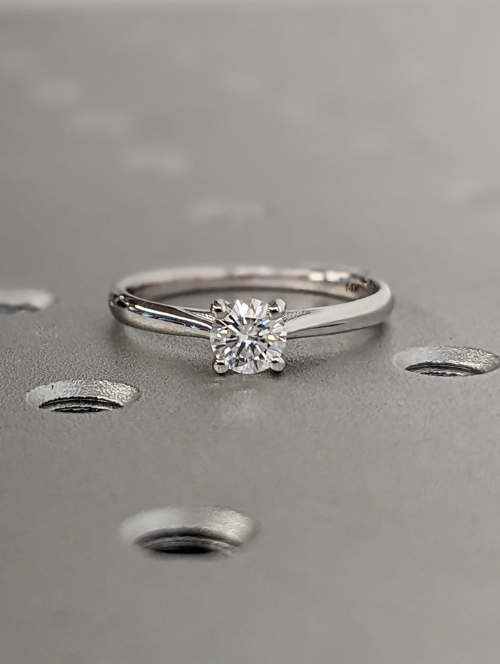0.50CT Round Cut Solitaire Lab Grown Diamond Engagement Ring For Women