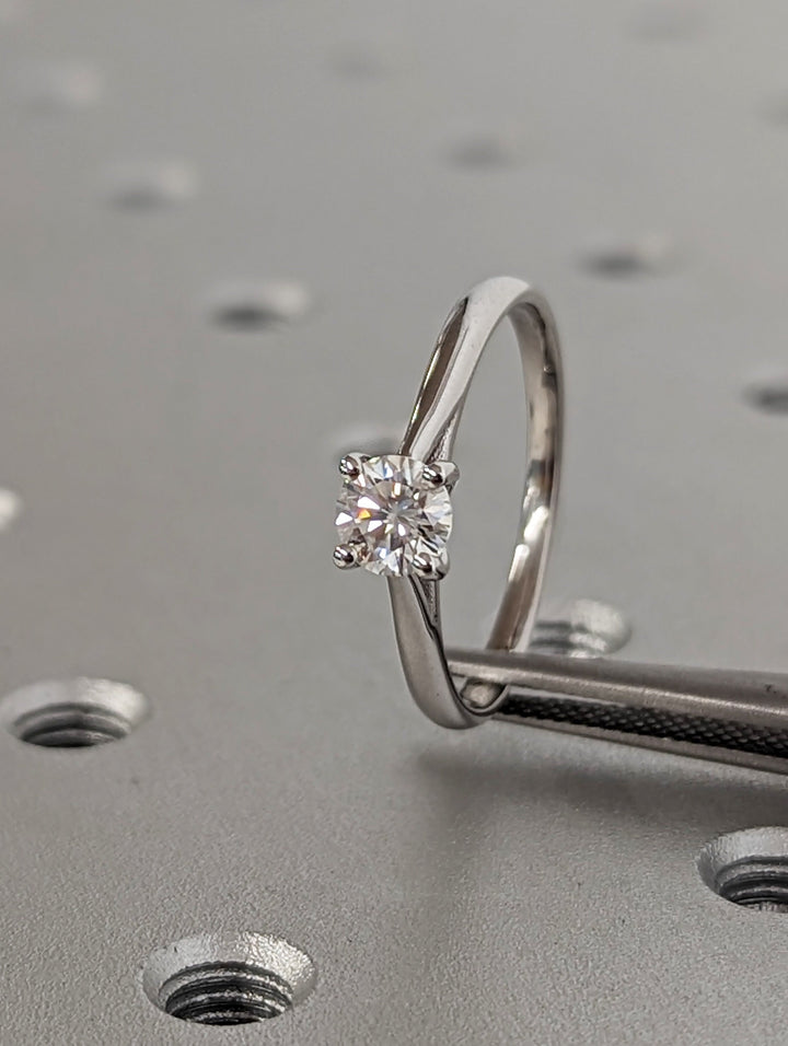 0.50CT Round Cut Solitaire Lab Grown Diamond Engagement Ring For Women