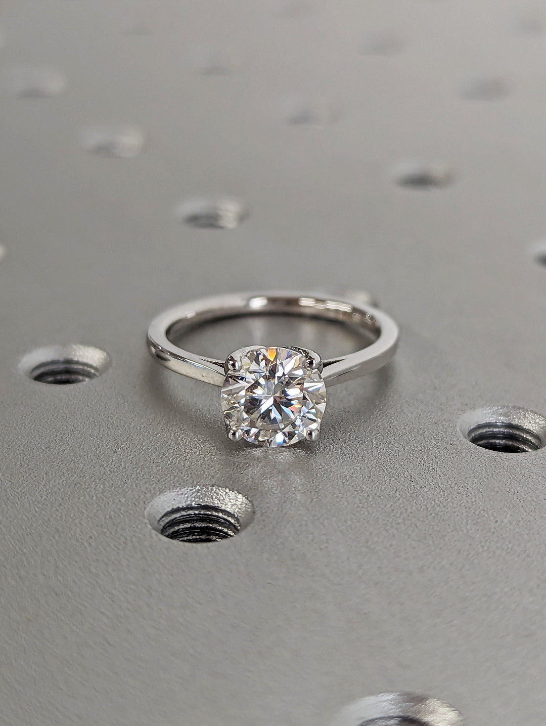 1.50CT Round Cut Solitaire Lab Grown Diamond Engagement Ring For Her Minimalist Wedding Ring