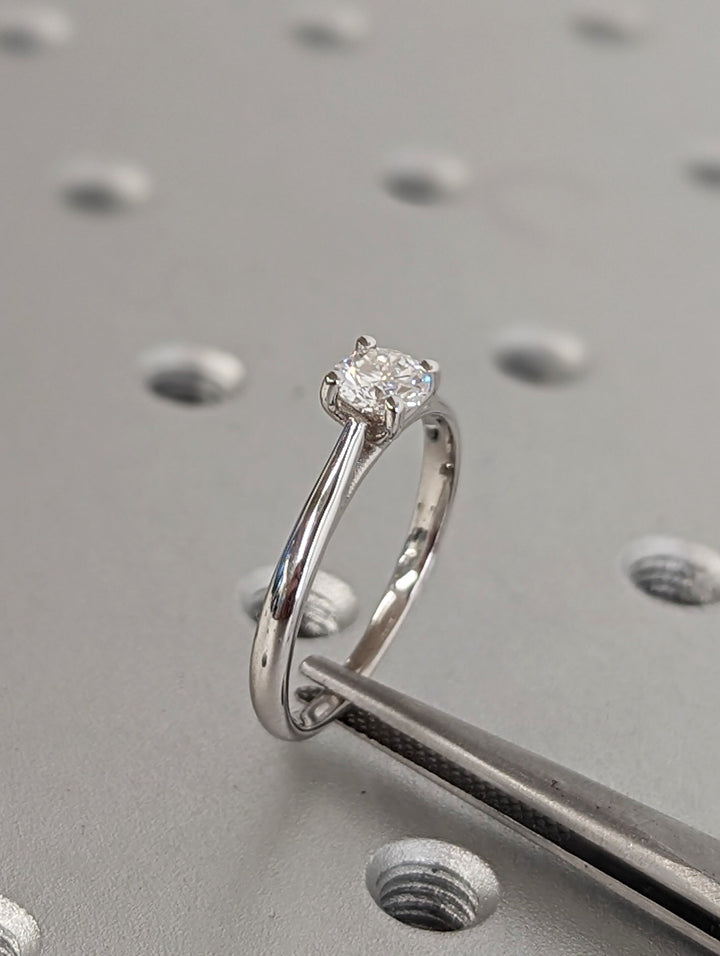 0.50CT Round Cut Solitaire Lab Grown Diamond Engagement Ring For Women