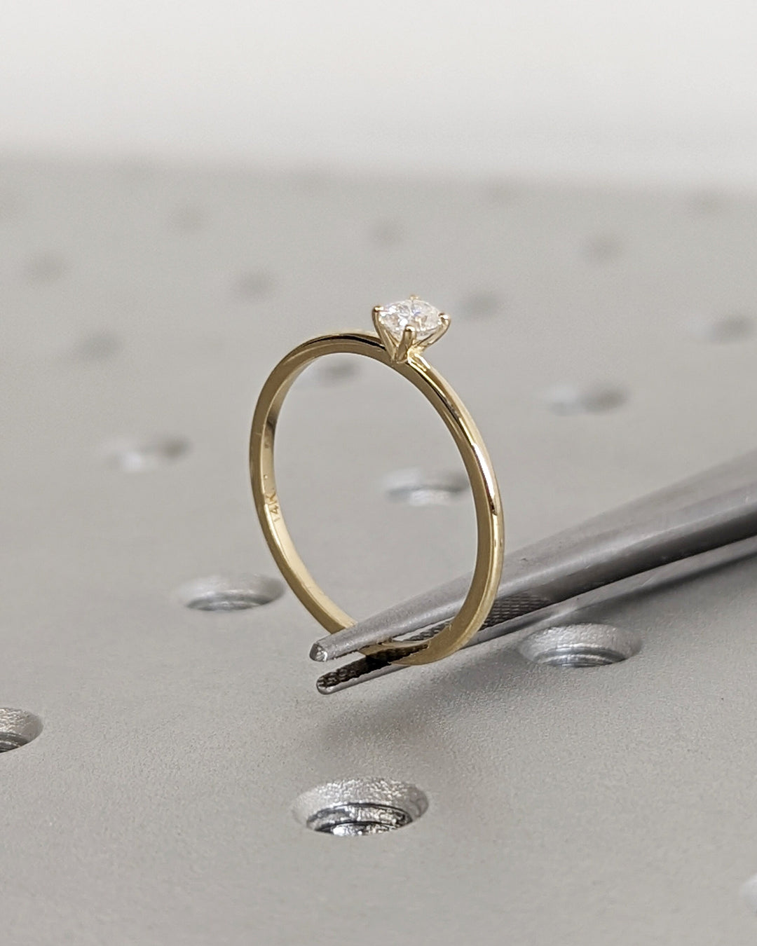 0.25CT Oval Cut Solitaire Lab Grown Diamond Engagement Ring For Women