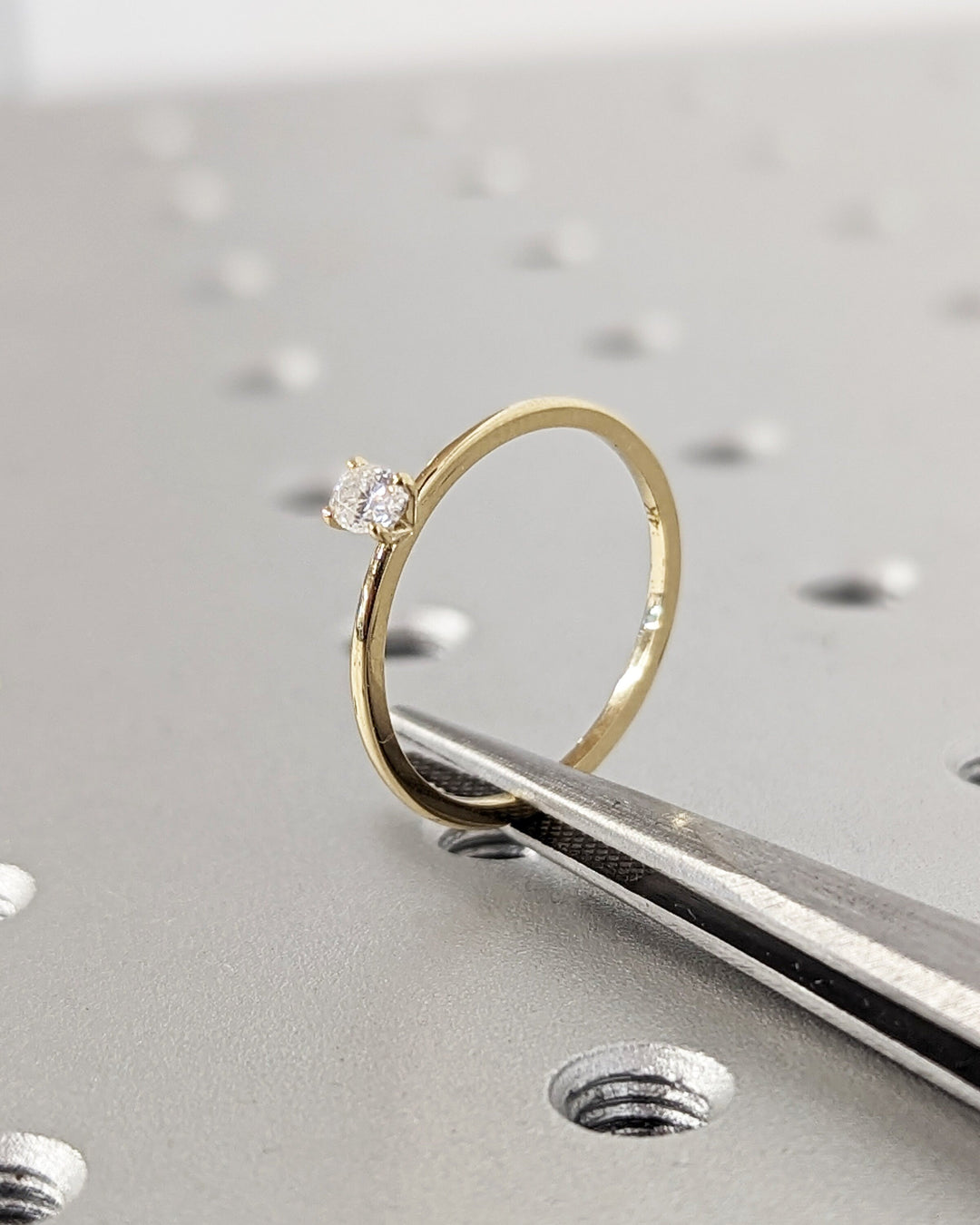 0.25CT Oval Cut Solitaire Lab Grown Diamond Engagement Ring For Women