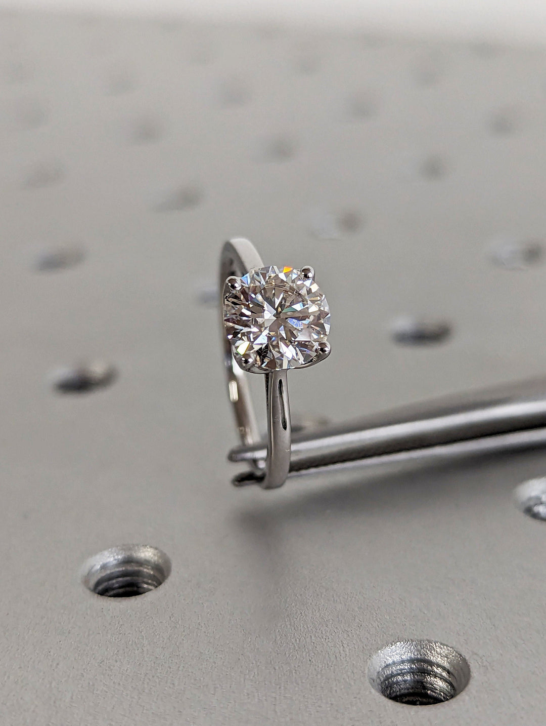 1.50CT Round Cut Solitaire Lab Grown Diamond Engagement Ring For Her Minimalist Wedding Ring