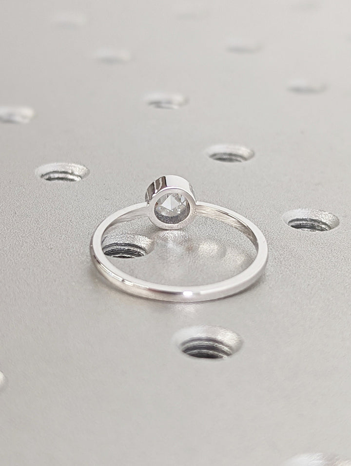 0.50CT Round IGI Certified Lab Grown Bezel Set Diamond Engagement Ring Anniversary Gift