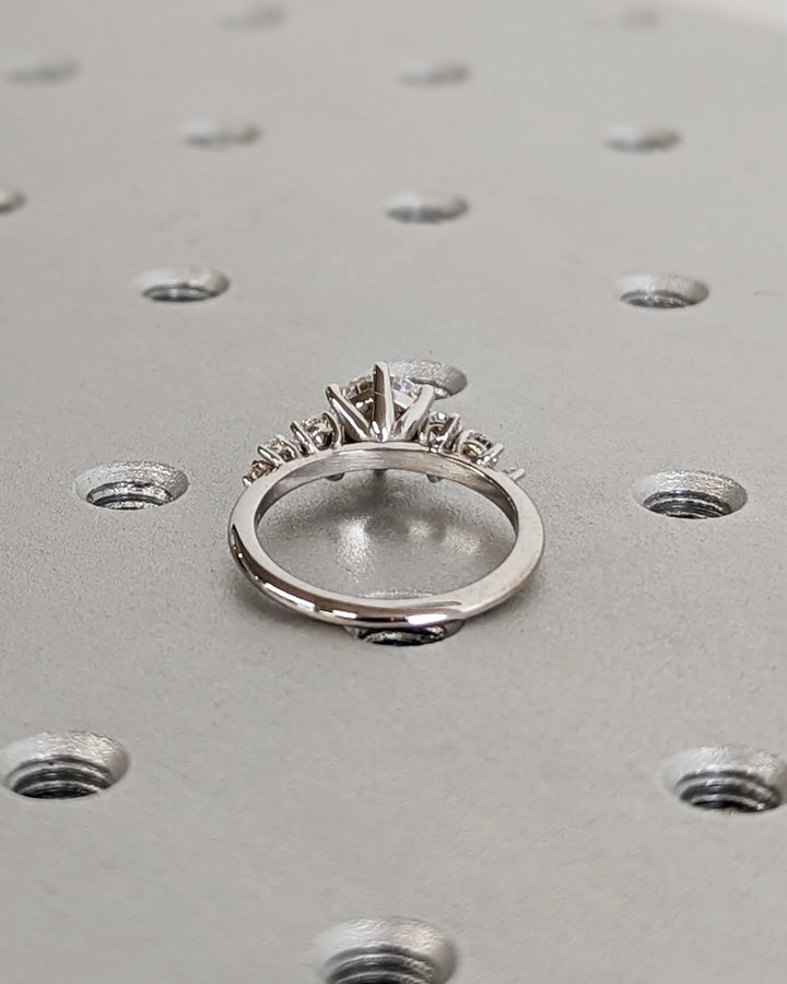 1.0CT Round Cut Cluster Lab Grown Diamond Engagement Ring Simple Promise Ring For Her