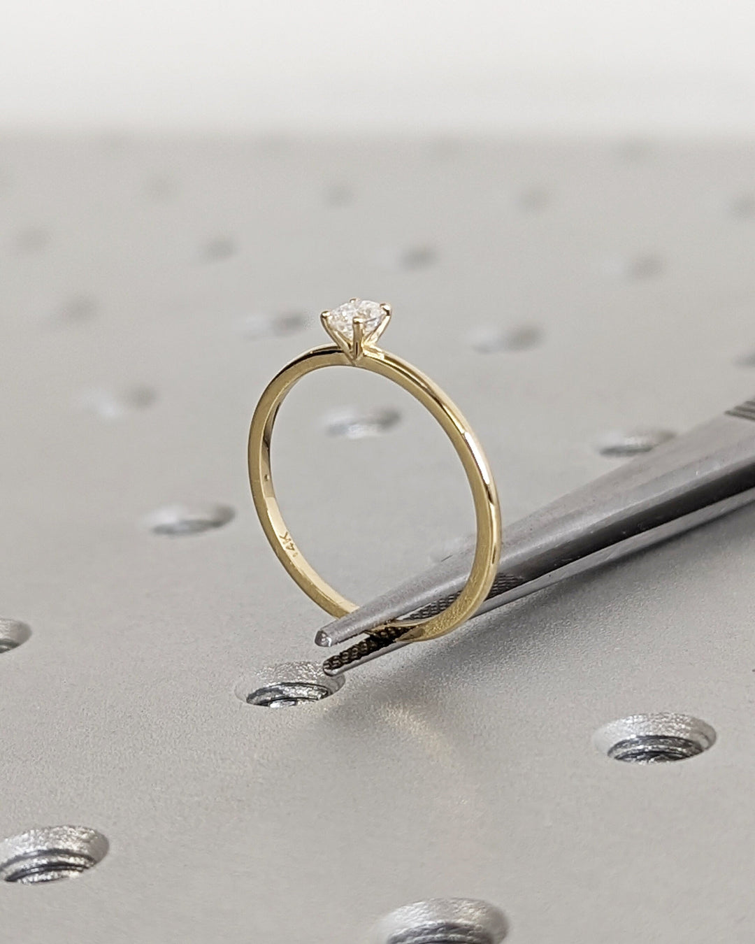 0.25CT Oval Cut Solitaire Lab Grown Diamond Engagement Ring For Women