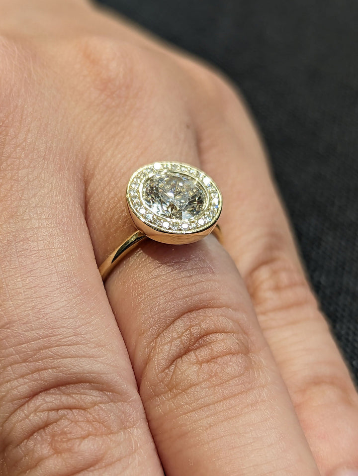 1.50CT Round Solitaire Lab Grown Diamond Engagement Ring For Her
