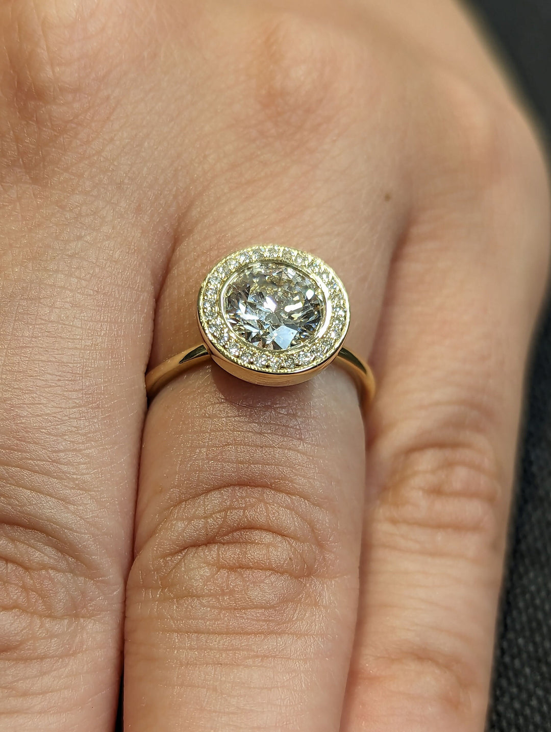 1.50CT Round Solitaire Lab Grown Diamond Engagement Ring For Her