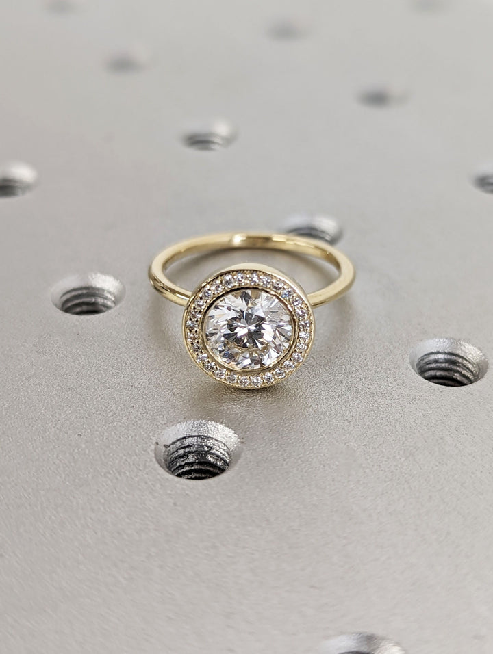 1.50CT Round Solitaire Lab Grown Diamond Engagement Ring For Her