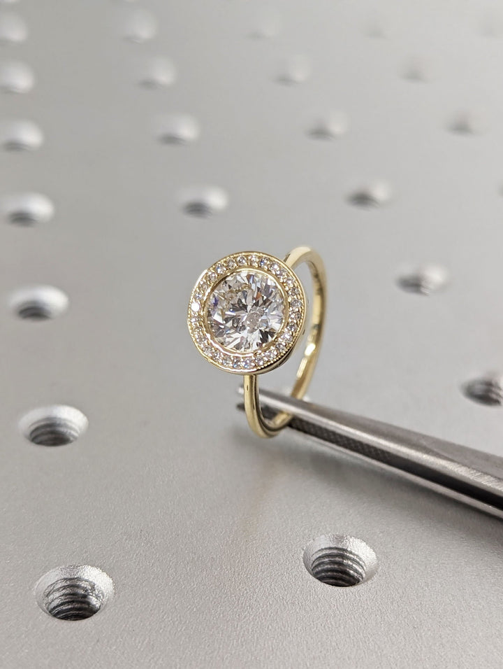1.50CT Round Solitaire Lab Grown Diamond Engagement Ring For Her