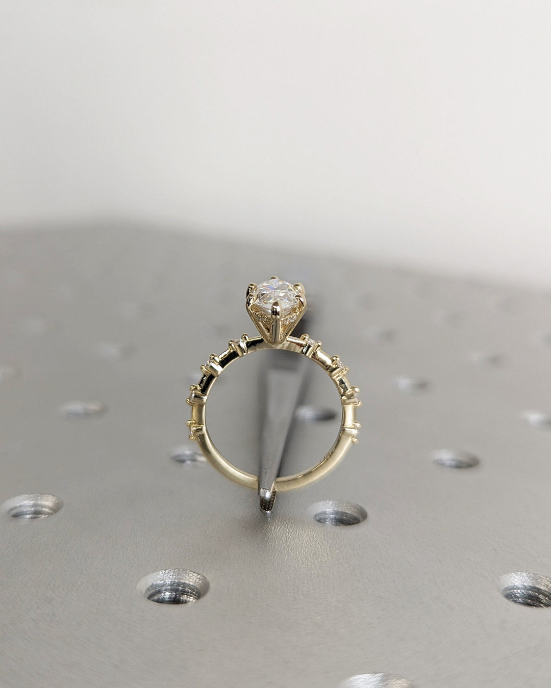 1.50CT Marquise Cut Hidden Halo Lab Grown Petite Pave Diamond Engagement Ring For Her Maximalist Wedding Ring