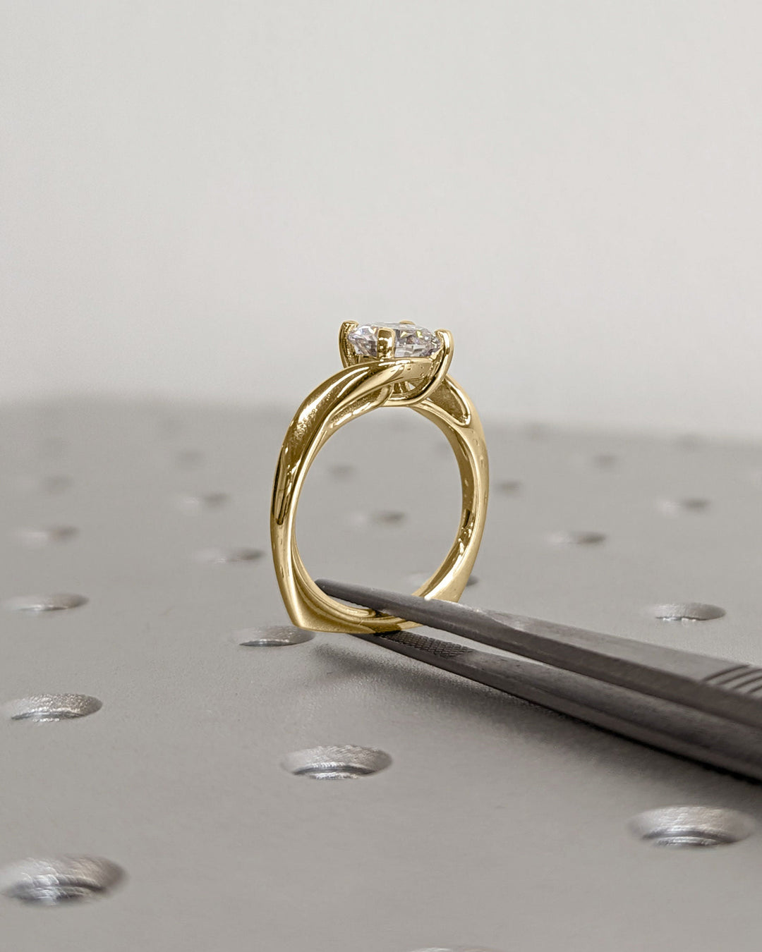 1.50CT Round Cut Twist Euro Shank Art Deco Lab Grown Diamond Engagement Ring