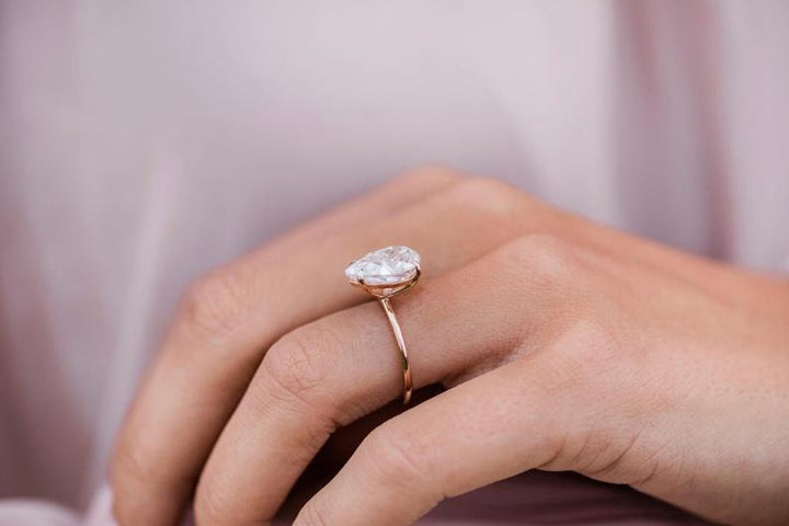 2.50CT Pear Lab Grown Diamond Solitaire Engagement Ring For Women
