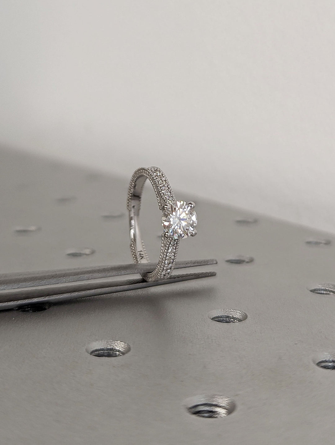 1.0CT Round Cut Unique  Vintage Lab Grown Diamond Engagement Ring Anniversary Gift