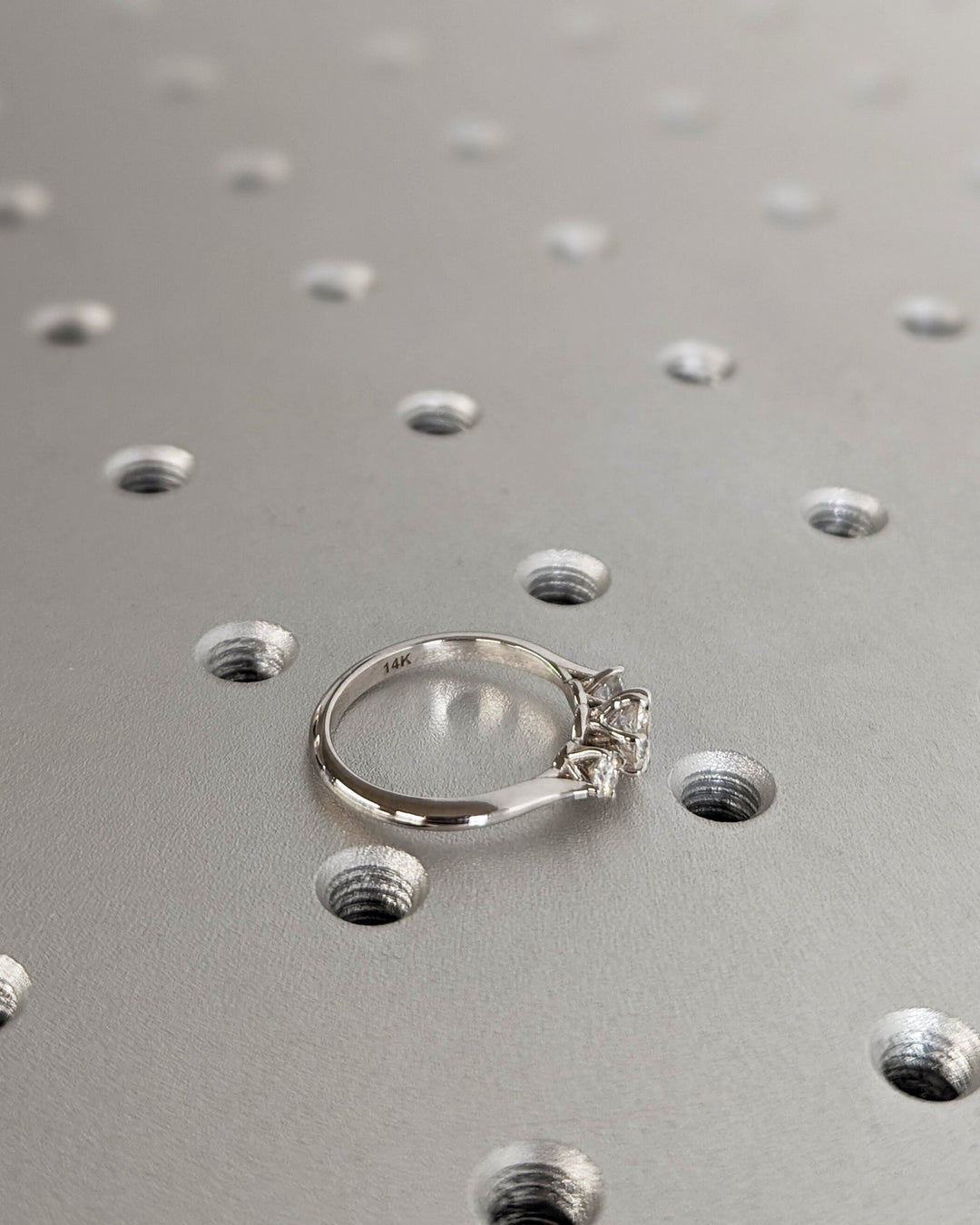 0.50CT Three Stone Round Lab Grown Diamond Engagement Ring Minimalist Engagement Ring