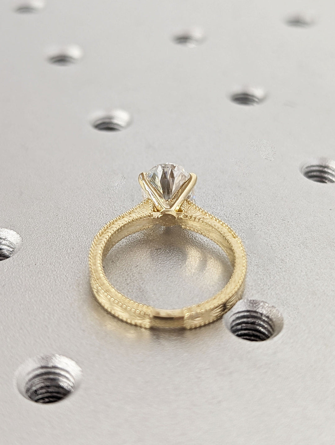 2.0CT Oval Lab Grown Diamond Engagement Ring Vintage Promise Ring