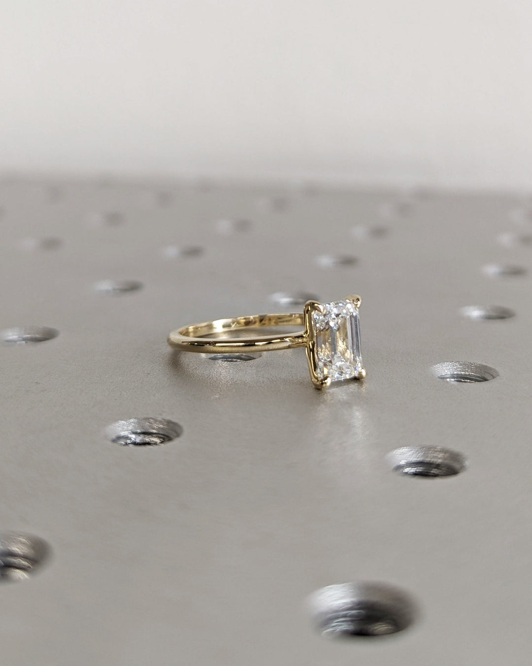 1.50CT Emerald Cut Solitaire Lab Grown Diamond Engagement Ring For Women