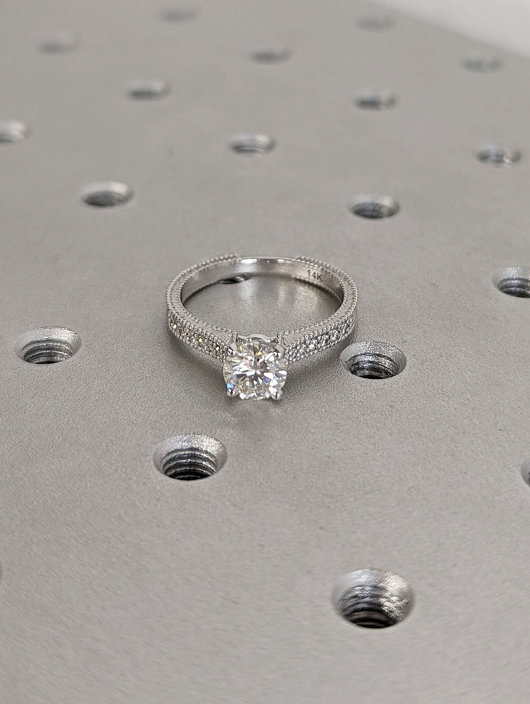 1.0CT Round Cut Unique  Vintage Lab Grown Diamond Engagement Ring Anniversary Gift