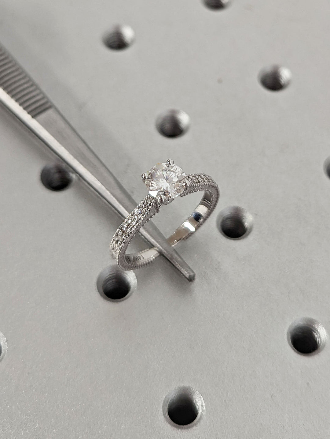 1.0CT Round Cut Unique  Vintage Lab Grown Diamond Engagement Ring Anniversary Gift