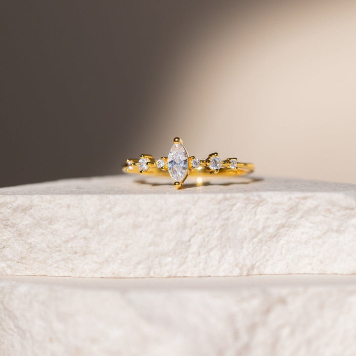 1.0CT Marquise Lab Grown Diamond Cluster Engagement Ring For Her