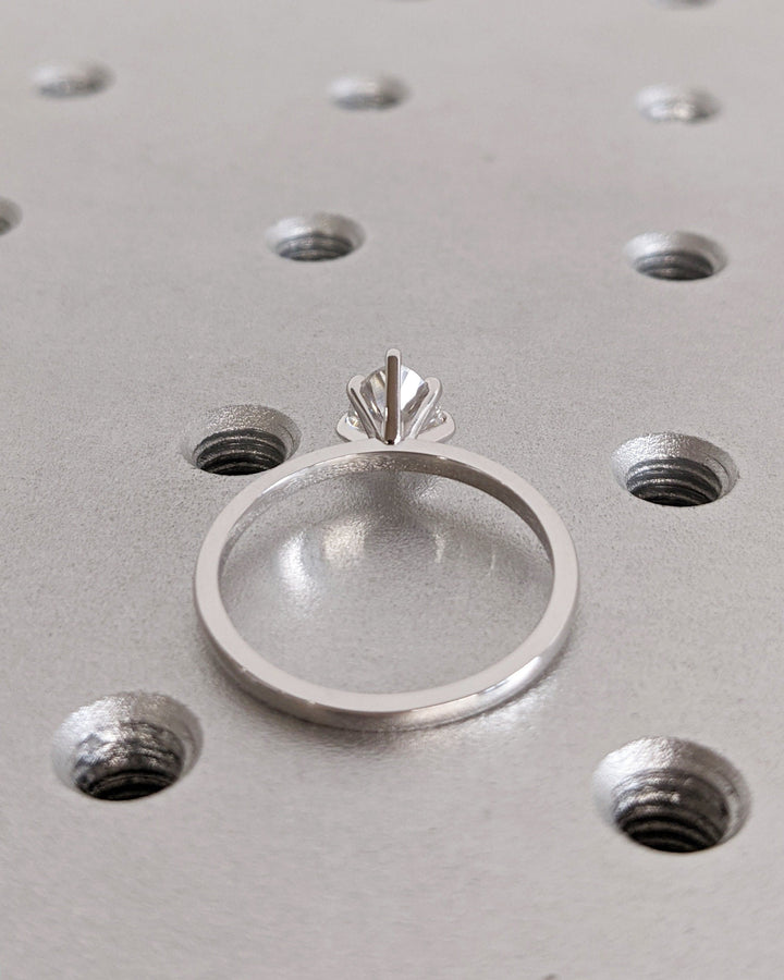 0.50CT Trillion Cut Solitaire Lab Grown Diamond Engagement Ring