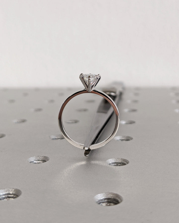 0.50CT Trillion Cut Solitaire Lab Grown Diamond Engagement Ring