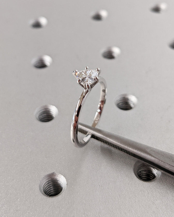 0.50CT Trillion Cut Solitaire Lab Grown Diamond Engagement Ring