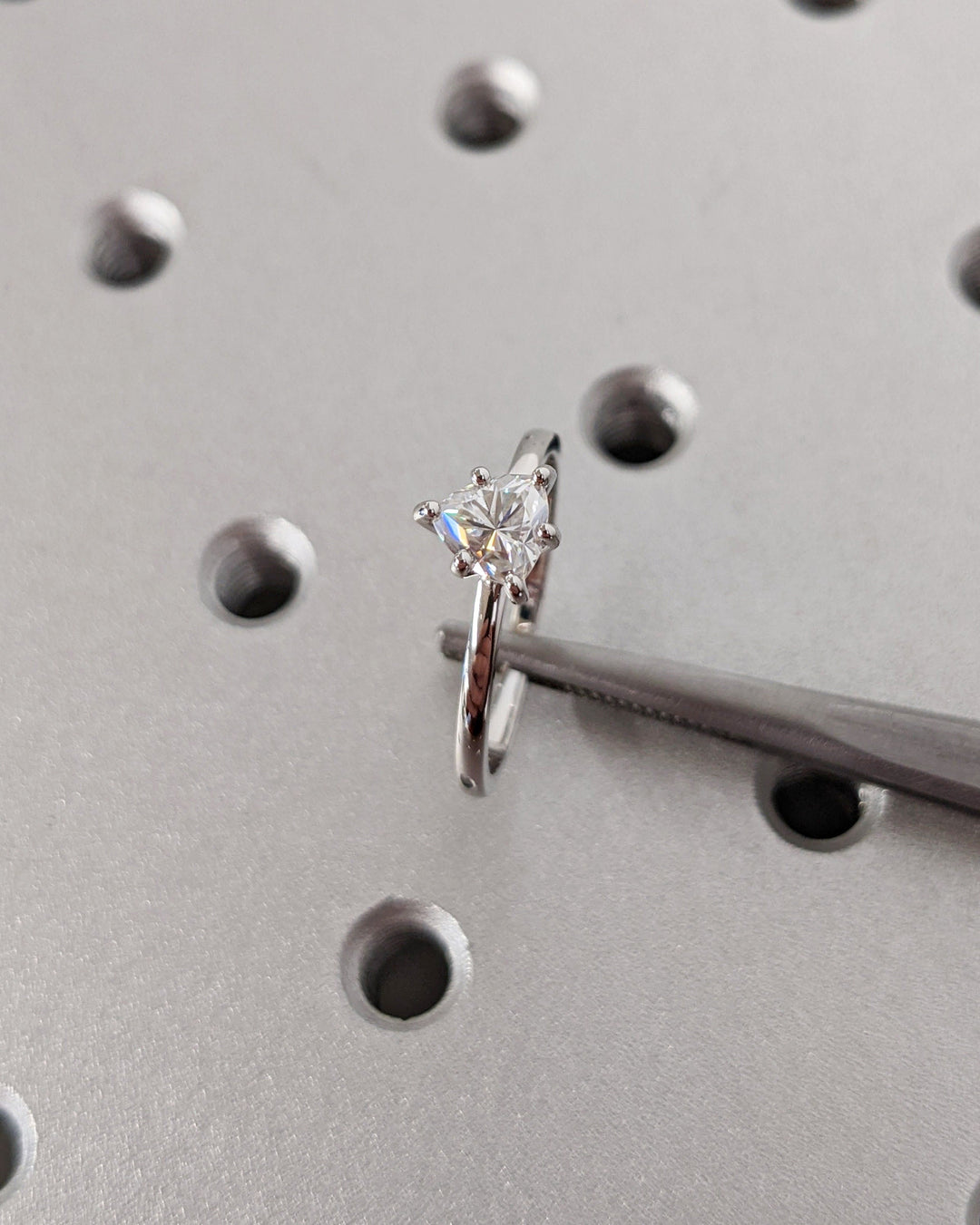 0.50CT Trillion Cut Solitaire Lab Grown Diamond Engagement Ring