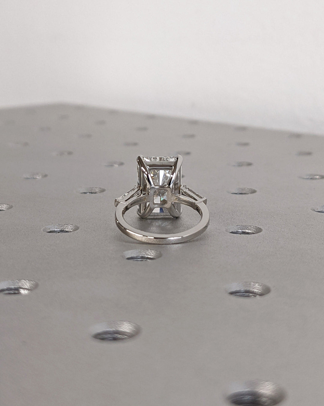6.0CT Radiant Cut Three Stone Lab Grown Diamond Engagement Ring For Women