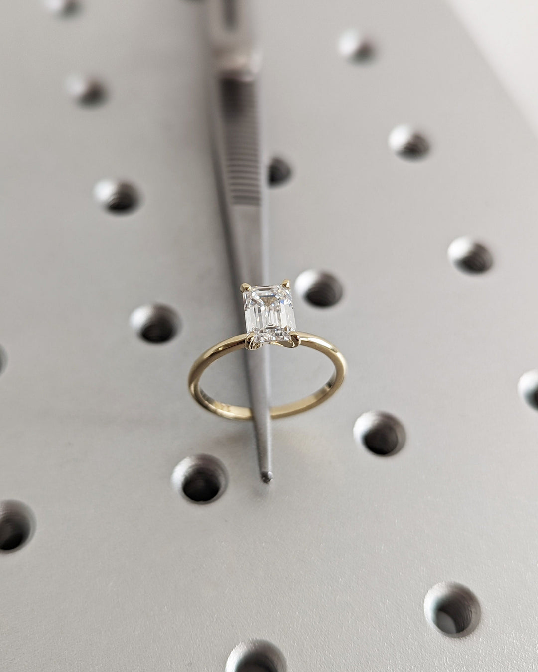 1.50CT Emerald Cut Solitaire Lab Grown Diamond Engagement Ring For Women