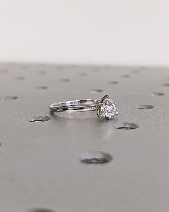 0.50CT Trillion Cut Solitaire Lab Grown Diamond Engagement Ring