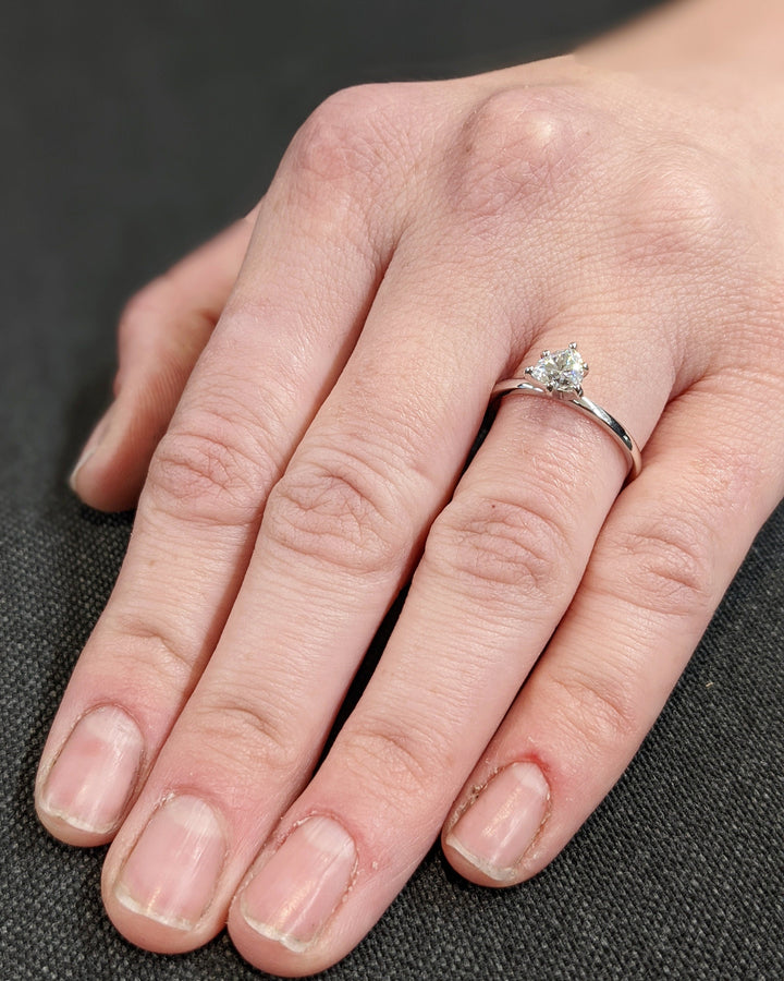 0.50CT Trillion Cut Solitaire Lab Grown Diamond Engagement Ring