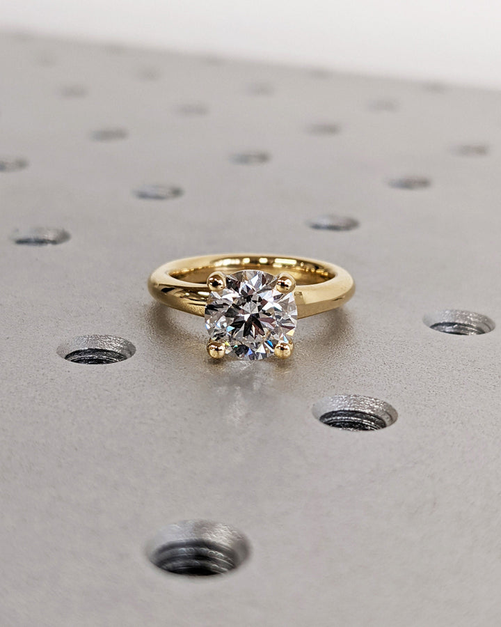 2.0CT Round Cut Solitaire Lab Grown Diamond Engagement Ring For Women