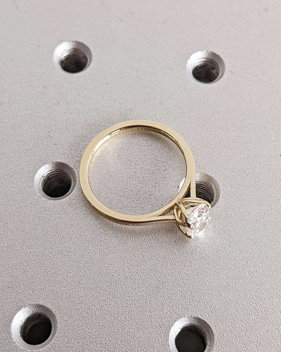 1.0CT Oval Solitaire Lab Grown Diamond Engagement Ring For Women