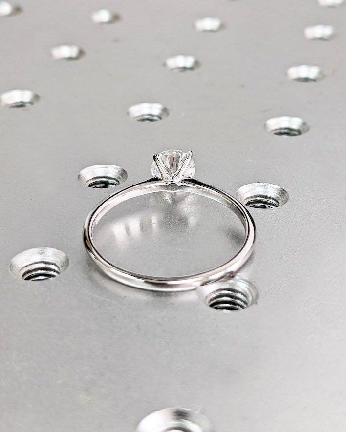 1.0CT Round Solitaire Lab Grown Diamond Engagement Ring For Women