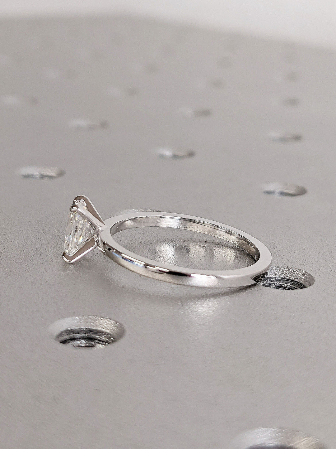 0.50CT Radiant Cut Solitaire Diamond Lab Grown Engagement Ring For Women Minimalist Wedding Ring