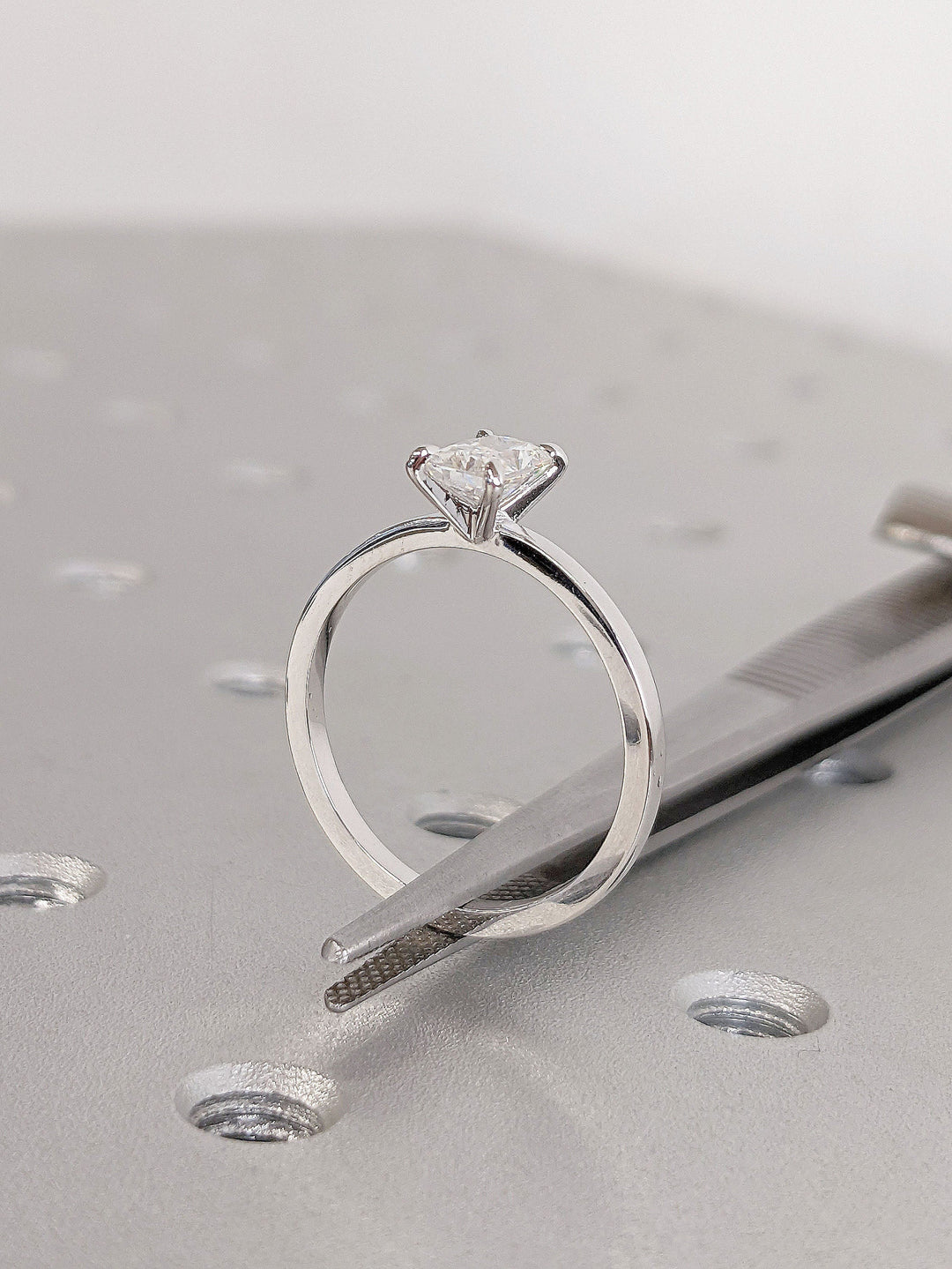 0.50CT Radiant Cut Solitaire Diamond Lab Grown Engagement Ring For Women Minimalist Wedding Ring