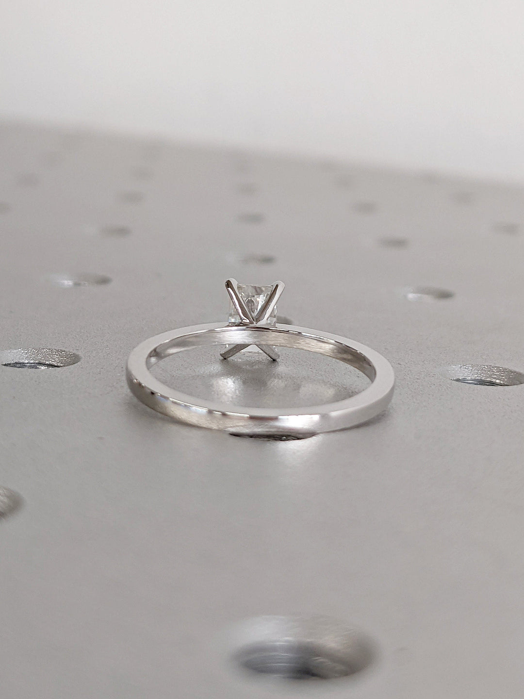 0.50CT Radiant Cut Solitaire Diamond Lab Grown Engagement Ring For Women Minimalist Wedding Ring
