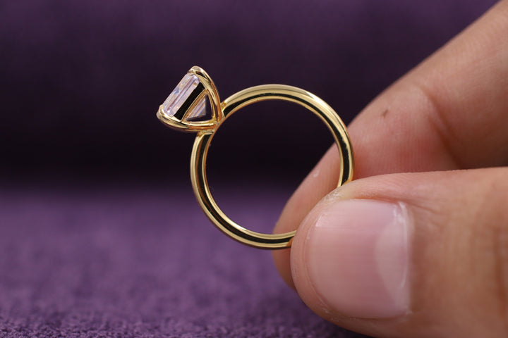 2.0CT Emerald Cut Solitaire Lab Grown Diamond Engagement Ring Proposal Ring For Her