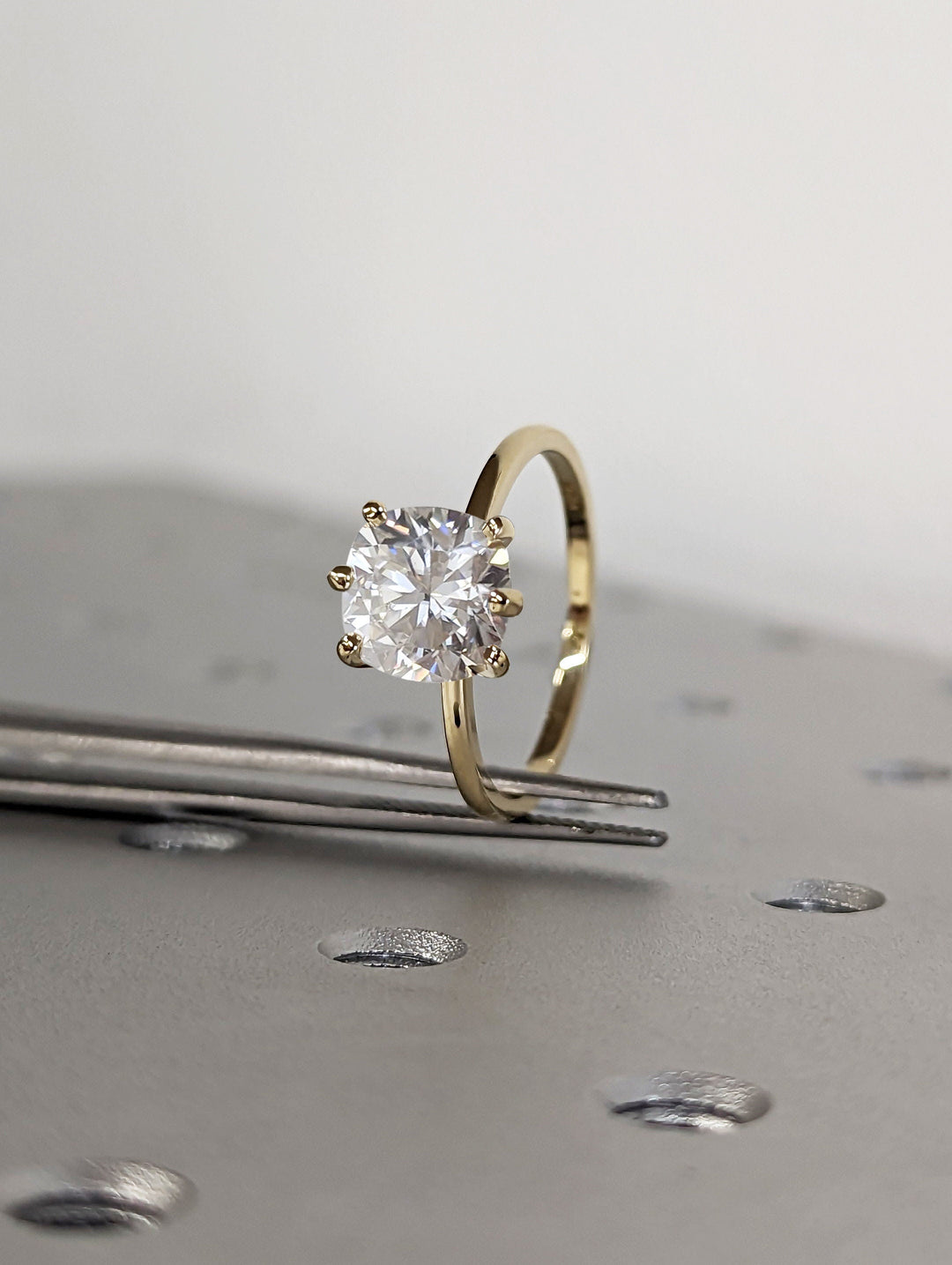 2.0CT Cushion Cut Solitaire Lab Grown Diamond Engagement Ring Nature Inspired Engagement Rings