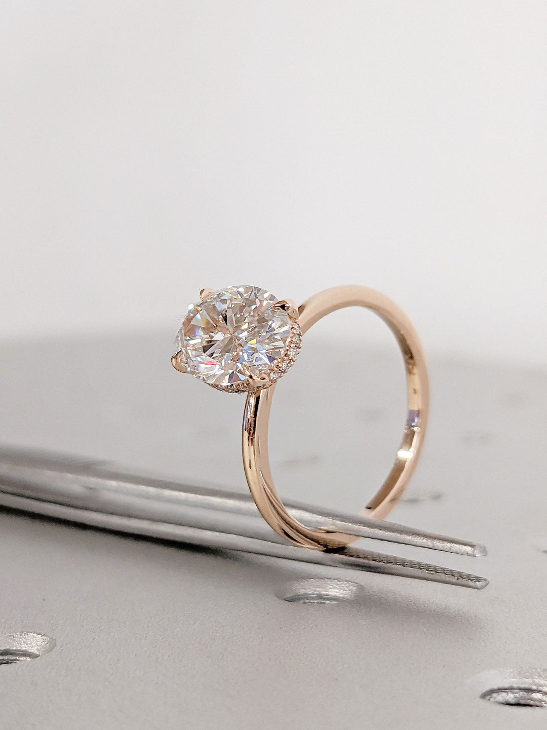 2.50CT Oval Cut Hidden Halo Lab Grown Diamond Engagement Ring Pretty Engagement Rings