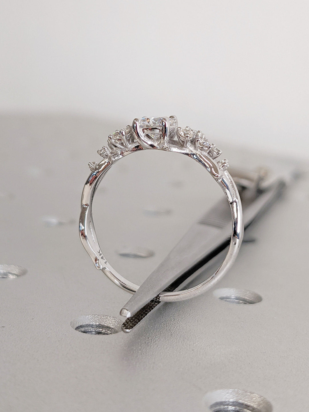0.50CT Round Lab Grown Diamond Cluster Engagement Ring For Women