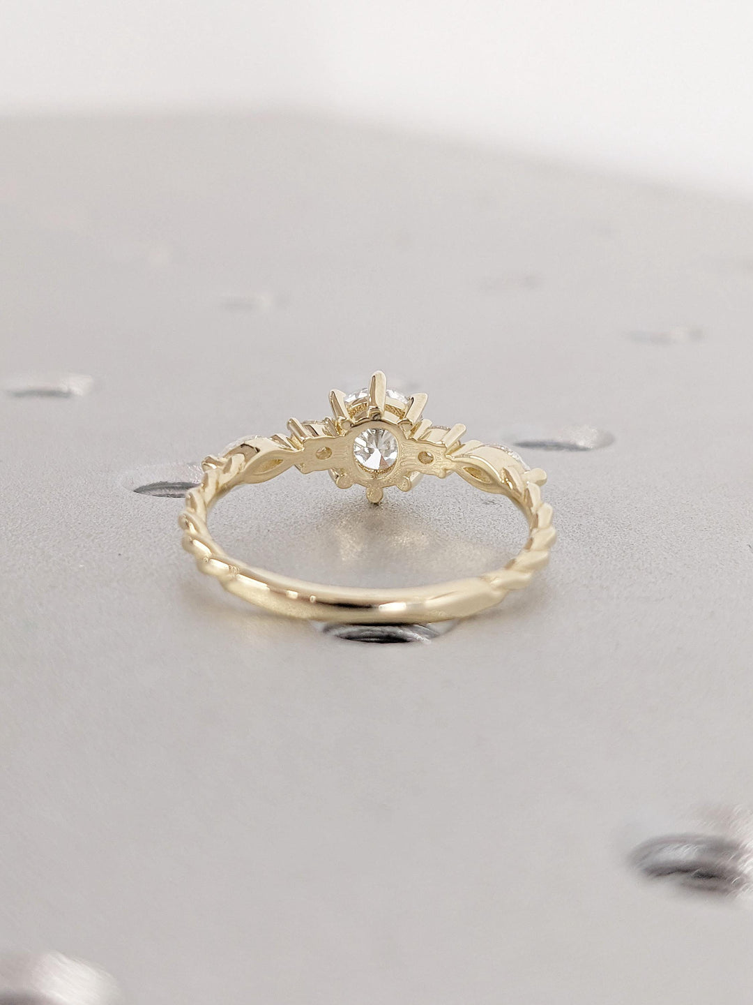 0.50CT Round Cut Cluster Lab Grown Diamond Engagement Ring For Women