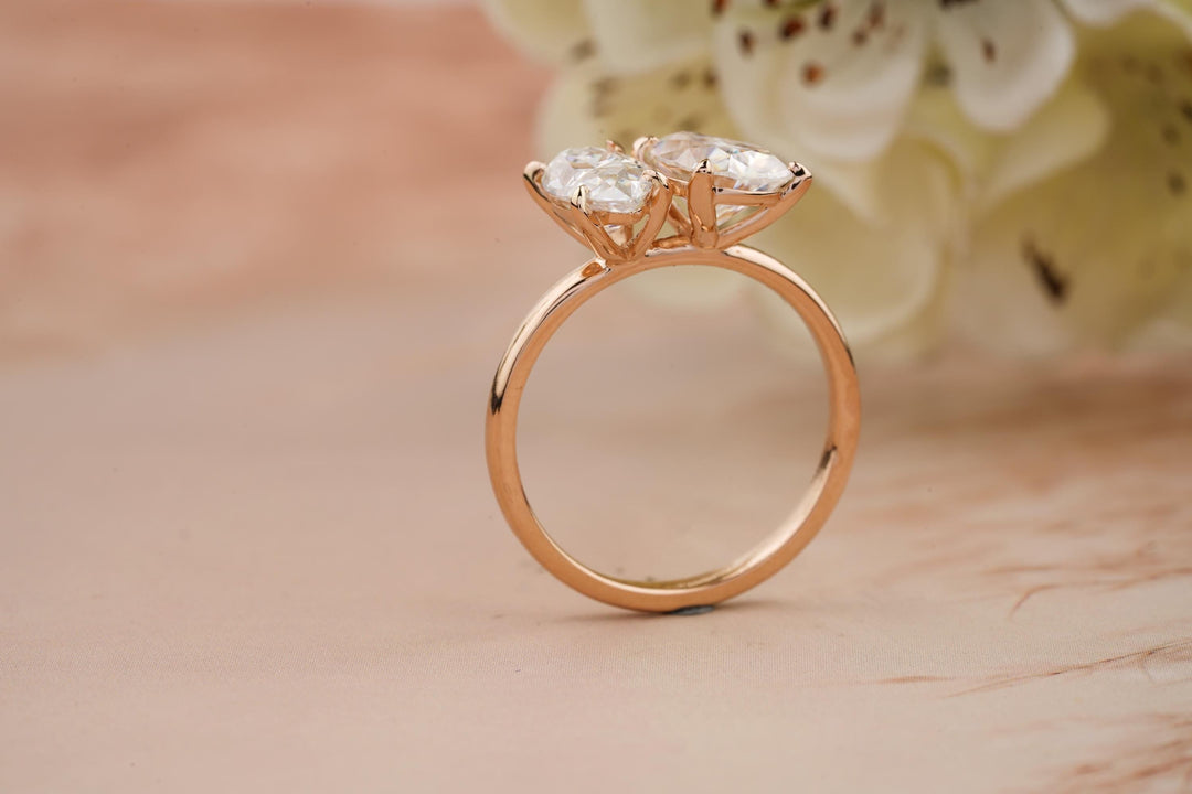 2.0CT Toi Et Moi Pear & Marquise Lab Grown Diamond Engagement Ring For Her