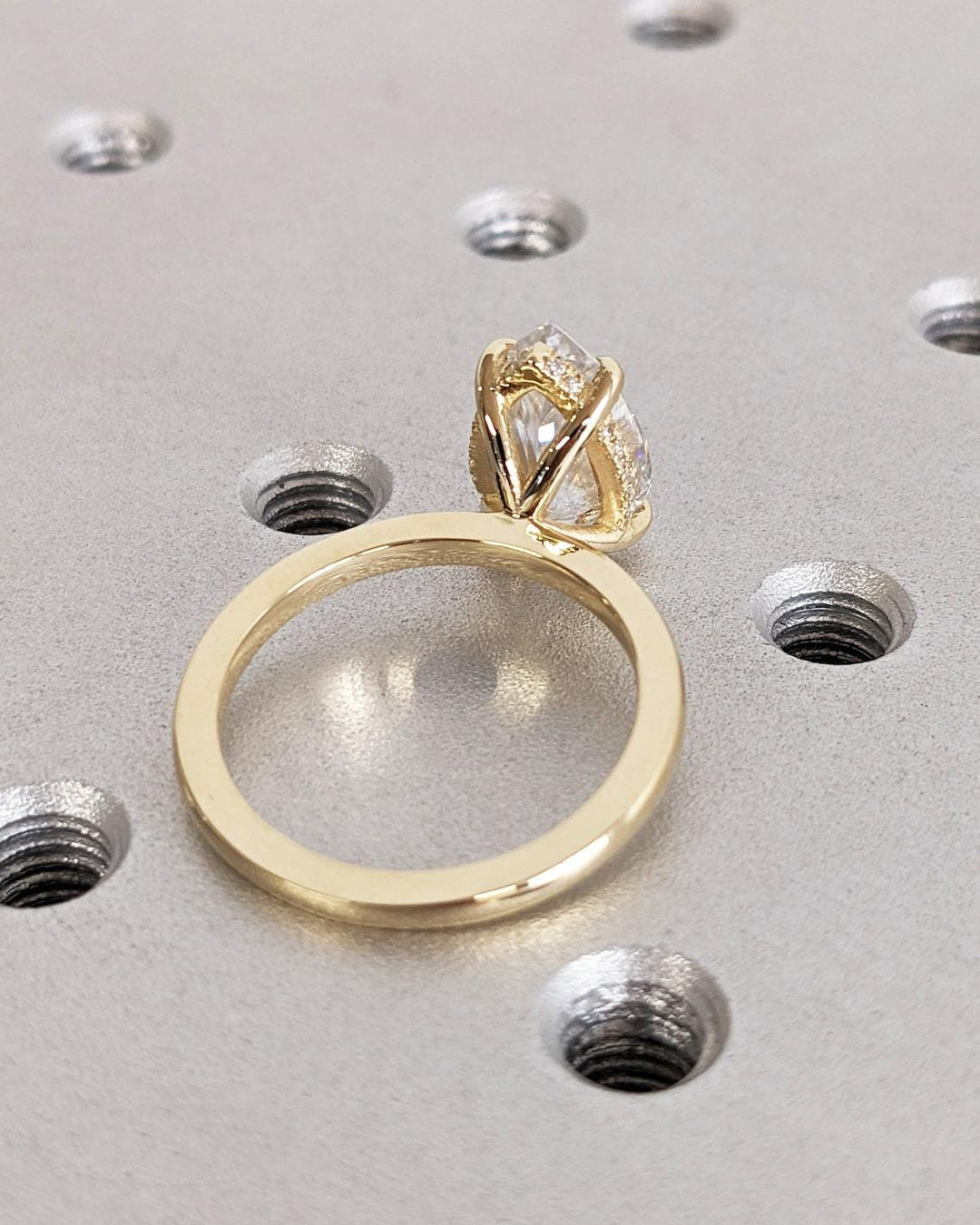 3.0CT Pear Hidden Halo Lab Grown Diamond Engagement Ring Unique Timeless Engagement Rings
