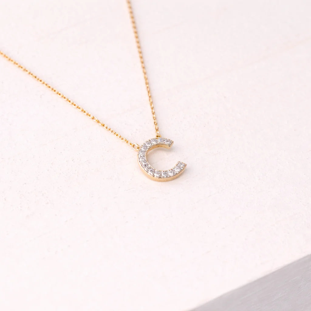 initial diamond necklace

