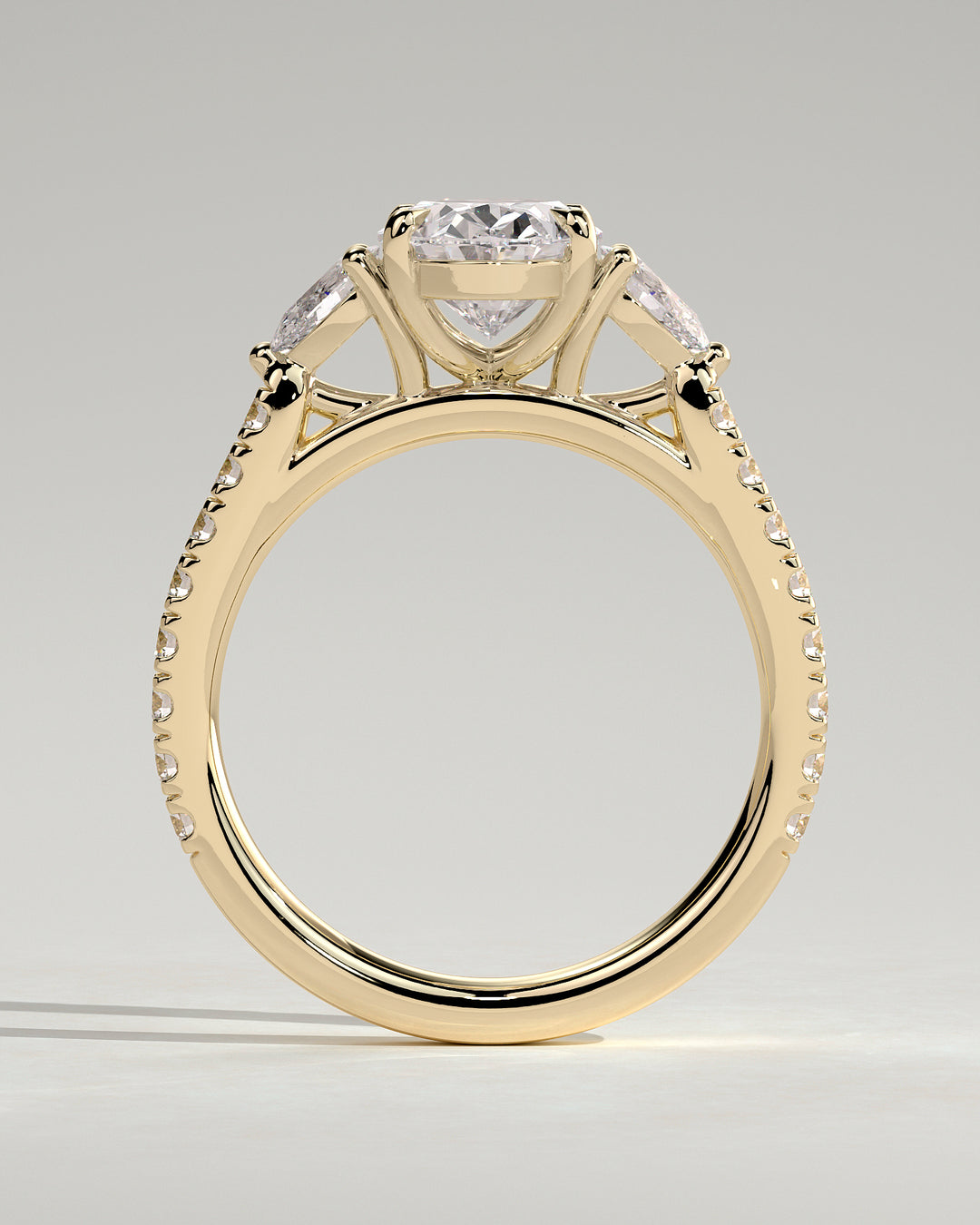 lab-created oval diamond ring